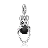 Violent Doll Bear Pendant S925 Silver Bracelet Pendant
