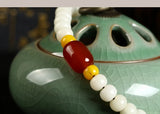 Jade Buddhi 108 Prayer Beads Charm Necklace for Women