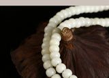 Jade Buddhi 108 Prayer Beads Charm Necklace for Women