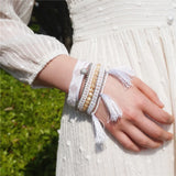 Tassel Multi-layer Ladies Bracelet Magnetic Buckle Woven Party Jewelry