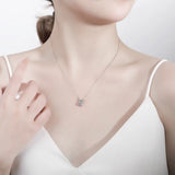Zodiac Cow Necklace 925 Silver Zircon Chain Women Jewelry