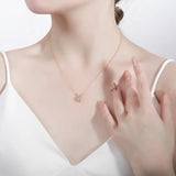 Zodiac Cow Necklace 925 Silver Zircon Chain Women Jewelry