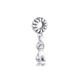 925 Sterling Silver Dog Charm Bead for DIY Bracelets
