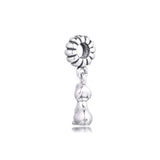 925 Sterling Silver Dog Charm Bead for DIY Bracelets