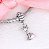 925 Sterling Silver Dog Charm Bead for DIY Bracelets