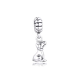 925 Sterling Silver Dog Charm Bead for DIY Bracelets