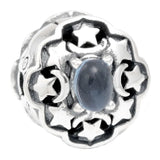 Golden Radiant Heart Spider Moon Star Clasp 925 Silver Bracelet Bangle Charm