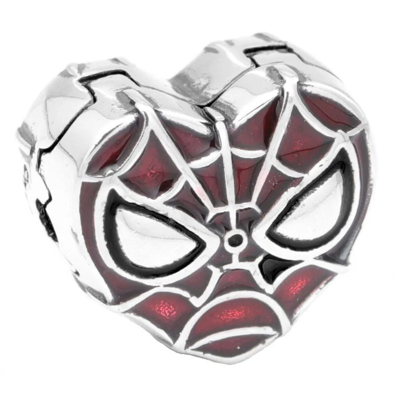 Golden Radiant Heart Spider Moon Star Clasp 925 Silver Bracelet Bangle Charm