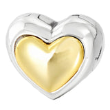 Golden Radiant Heart Spider Moon Star Clasp 925 Silver Bracelet Bangle Charm