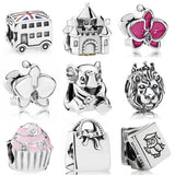 Enamel London Double Decker Bus Lucky Elephant Bead Charms