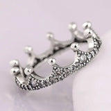 Enchanted Crown Crystal Rings 925 Sterling Silver Wedding Party Gift Europe