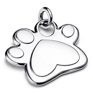 Heart Dog Bone Pet Collar Tag Pendant Beads 925 Sterling Silver Charm