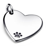 Heart Dog Bone Pet Collar Tag Pendant Beads 925 Sterling Silver Charm