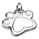 Heart Dog Bone Pet Collar Tag Pendant Beads 925 Sterling Silver Charm