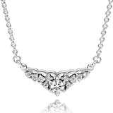 Fairytale Tiara & Crystal Chain Necklace for 925 Silver Charm Bracelet