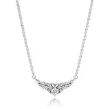 Fairytale Tiara Crystal Necklace 925 Sterling Silver