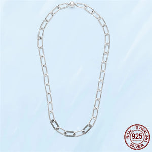 Silver Chunky Infinity Knot Chain Necklace Womens Party Wedding Gift