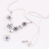 Forget-me-not Crystal Necklace 925 Sterling Silver Women Wedding Gift
