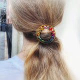 Crystal Circle Barettes French Hair Ornaments