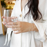Geometric S925 Sterling Silver Double-layer Bracelet