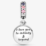 Infinity Hearts & Stars Pendant Beads 925 Silver Charm Bracelet DIY