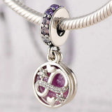 Infinity Hearts & Stars Pendant Beads 925 Silver Charm Bracelet DIY