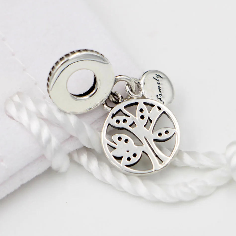 Family Heritage Tree Of Life Pendant Beads 925 Sterling Silver Charm Bracelet