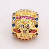 Fresco Flower Crystal Bead 925 Sterling Silver Bracelet DIY