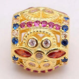 Fresco Flower Crystal Bead 925 Sterling Silver Bracelet DIY