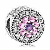 Openwork Loving Circle Love Heart Crystal Bead Charms Fit Europe Bracelet