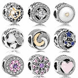 Openwork Loving Circle Love Heart Crystal Bead Charms Fit Europe Bracelet