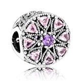 Openwork Loving Circle Love Heart Crystal Bead Charms Fit Europe Bracelet