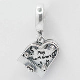 Grand Piano Heart Pendant Beads for 925 Silver Charm Bracelet