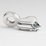 Grand Piano Heart Pendant Beads for 925 Silver Charm Bracelet