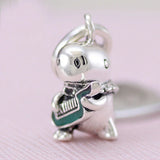 Green Enamel Dino Punk Pendant Beads for 925 Silver Bracelet