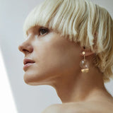 Hand Blown Glass Drop Earrings Unique Dangle Earrings for Women