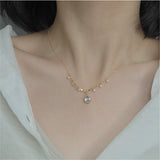 Water Drop Pendant Pearl Necklace Romantic Gift