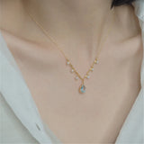 Water Drop Pendant Pearl Necklace Romantic Gift