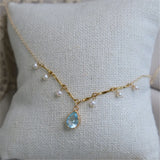 Water Drop Pendant Pearl Necklace Romantic Gift