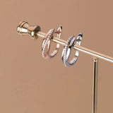 S925 Sterling Silver Diamond Layered Earrings