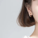 S925 Sterling Silver Diamond Layered Earrings