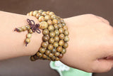 Handwork Green Sandalwood Beads Multilayer Bracelet 6mm 108 Buddha Bracelets