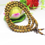 Handwork Green Sandalwood Beads Multilayer Bracelet 6mm 108 Buddha Bracelets