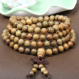 Handwork Green Sandalwood Beads Multilayer Bracelet 6mm 108 Buddha Bracelets