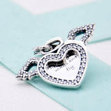 Heart & Angel Wings Spread Your Wings And Fly Pendant Beads