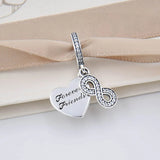 Crystal Pendant Bead 925 Sterling Silver Charm for Bracelet DIY