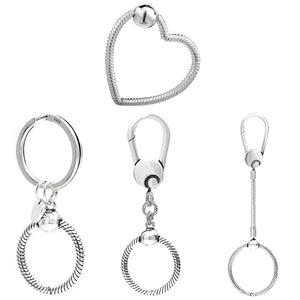 Heart Bag Holder King Ring Pendant Beads Jewelry For 925 Sterling Bracelet