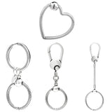 Heart Bag Holder King Ring Pendant Beads Jewelry For 925 Sterling Bracelet