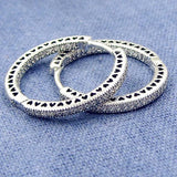 Crystal Hearts Earrings 925 Sterling Silver Wedding Gift