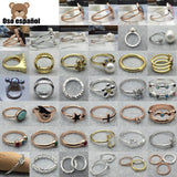 925 Silver Spanish Bear Ring With Velvet Bag Women Jewelry Gift